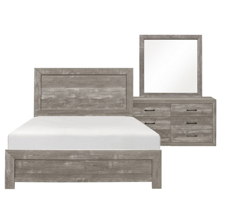 Gray Queen Bedroom set w/ Free Mattress & Box