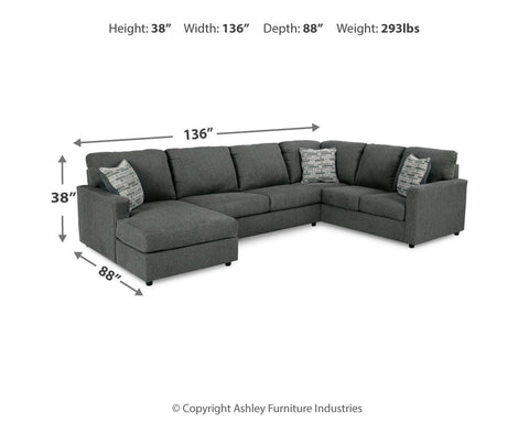 Edenfield 3-Piece Sectional with Chaise