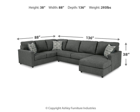 Edenfield 3-Piece Sectional with Chaise