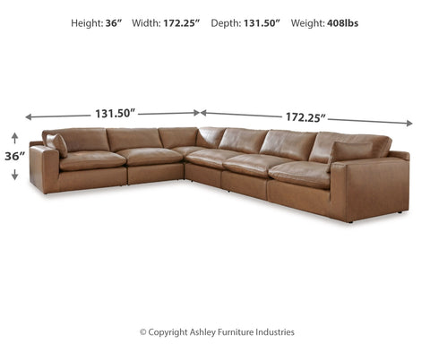 Emilia 6-Piece Sectional with Ottoman