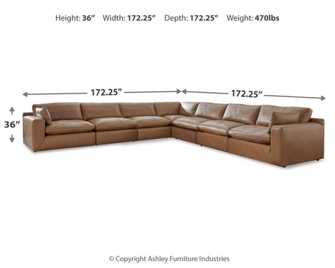 Emilia 7-Piece Sectional with Ottoman