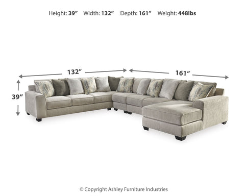 Ardsley 5-Piece Sectional with Ottoman