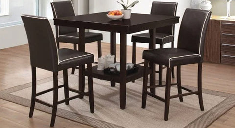5PC Dark brown dining set