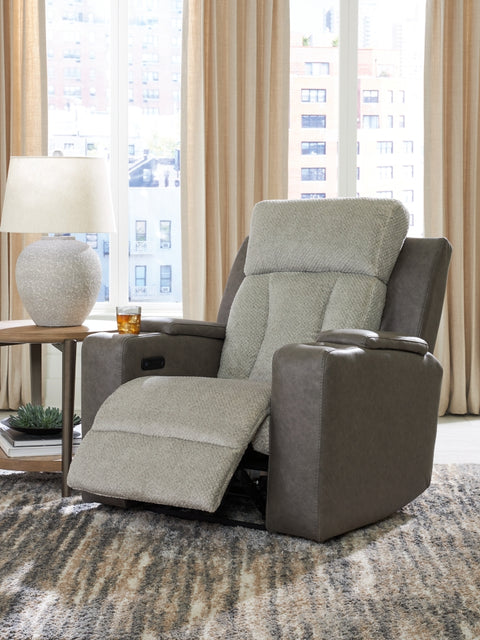 Stately Check PWR Recliner/ADJ Headrest