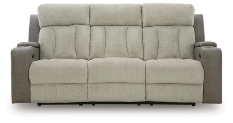 Stately Check PWR REC Sofa with ADJ Headrest