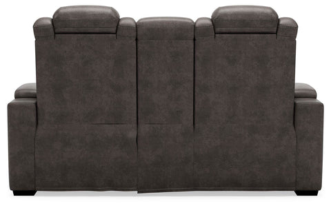 HyllMont Power Reclining Loveseat with Console