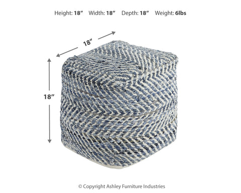 Chevron Pouf