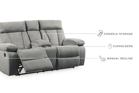 Mitchiner Reclining Loveseat with Console