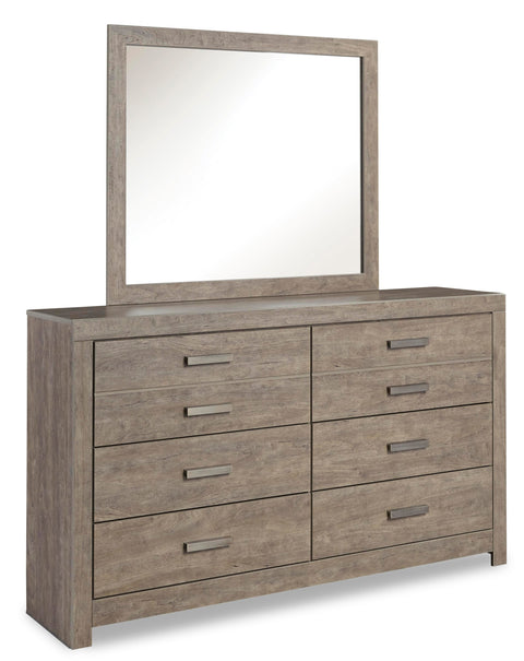 Culverbach King Panel Bed with Mirrored Dresser