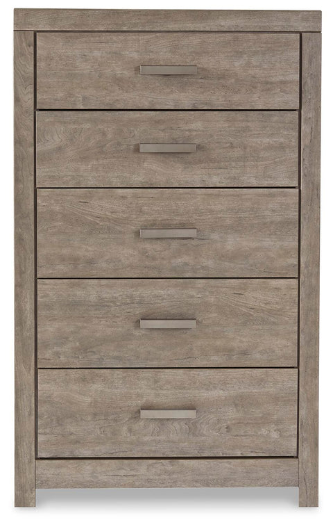 Culverbach King Panel Bed with Mirrored Dresser, Chest and Nightstand