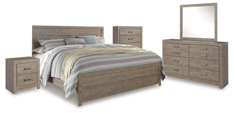 Culverbach King Panel Bed with Mirrored Dresser, Chest and Nightstand - JMD Furniture DMV