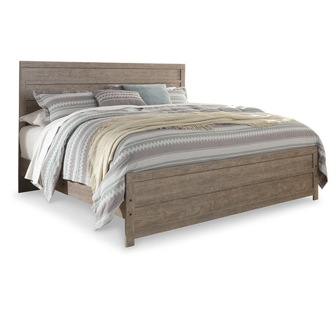 Culverbach King Panel Bed with Mirrored Dresser and 2 Nightstands