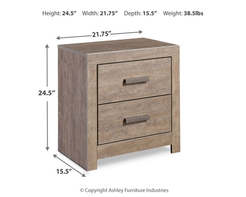 Culverbach Full Panel Bed with Nightstand