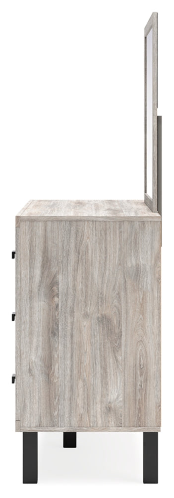 Vessalli Queen Panel Headboard with Mirrored Dresser, Chest and Nightstand