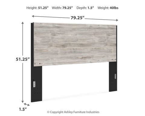 Vessalli King Panel Headboard with Mirrored Dresser and Nightstand