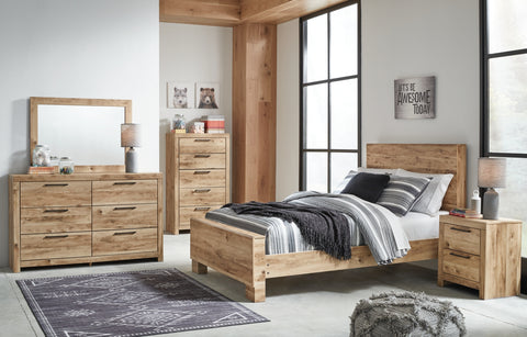 Hyanna Full Panel Bed with Mirrored Dresser, Chest and Nightstand - JMD Furniture DMV