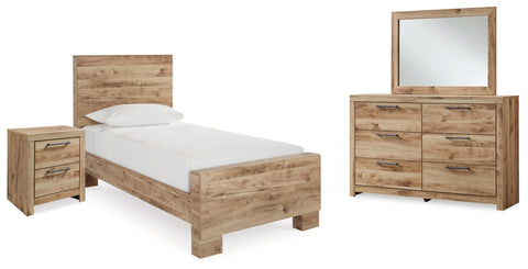 Hyanna Twin Panel Bed with Mirrored Dresser and Nightstand - JMD Furniture DMV