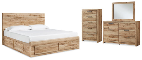 Hyanna Queen Panel Storage Bed with Mirrored Dresser and Chest - JMD Furniture DMV