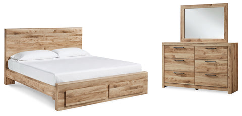 Hyanna Queen Panel Storage Bed with Mirrored Dresser - JMD Furniture DMV