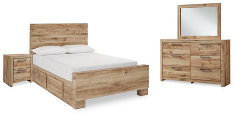 Hyanna Full Panel Bed with Storage with Mirrored Dresser and Nightstand - JMD Furniture DMV