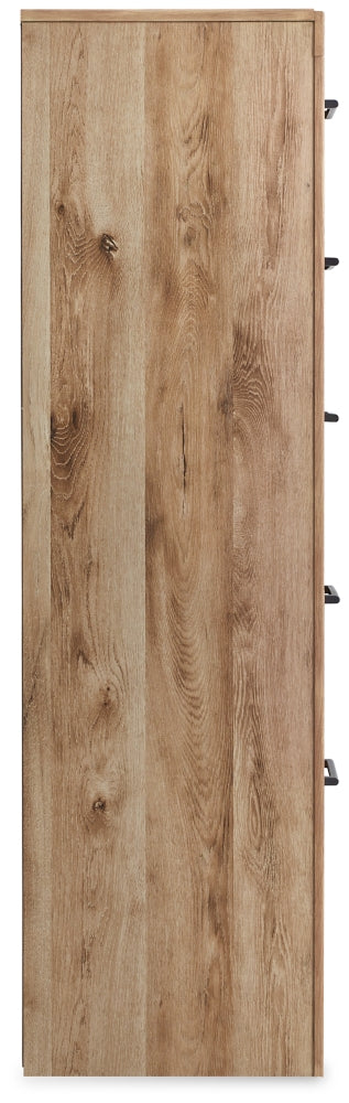 Hyanna King Panel Headboard with Mirrored Dresser, Chest and 2 Nightstands