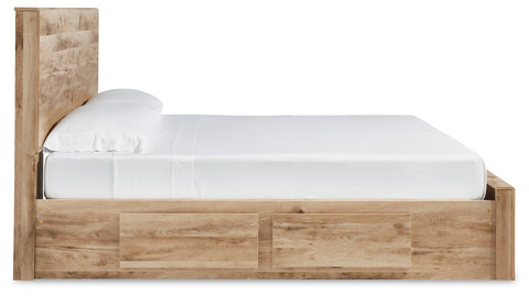 Hyanna Queen Panel Storage Bed with Mirrored Dresser, Chest and Nightstand