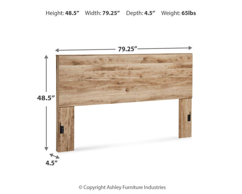 Hyanna King Panel Headboard with Mirrored Dresser