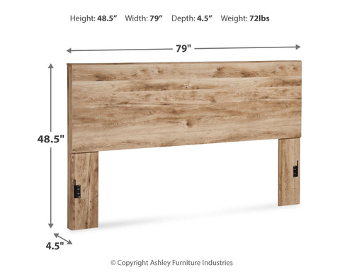 Hyanna King Panel Headboard with Mirrored Dresser and Chest