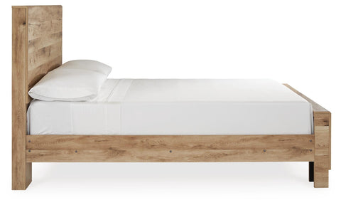 Hyanna Full Panel Bed with Mirrored Dresser and 2 Nightstands