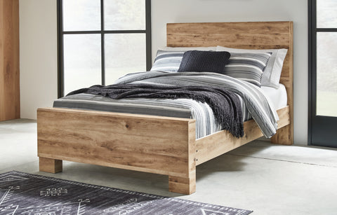 Hyanna Full Panel Bed with Mirrored Dresser, Chest and Nightstand