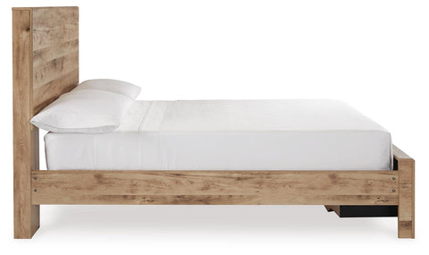 Hyanna Full Panel Storage Bed with Mirrored Dresser, Chest and Nightstand