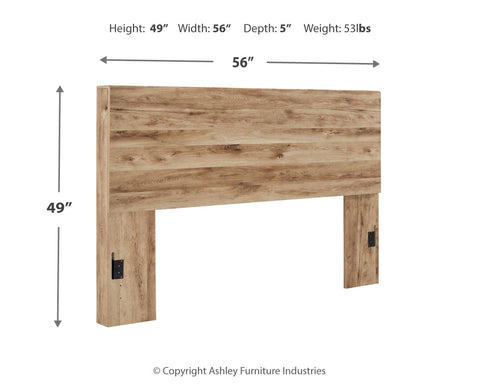 Hyanna Full Panel Headboard with Mirrored Dresser and Nightstand