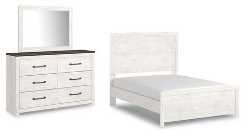 Gerridan Full Panel Bed with Mirrored Dresser