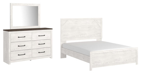 Gerridan Queen Panel Bed with Mirrored Dresser