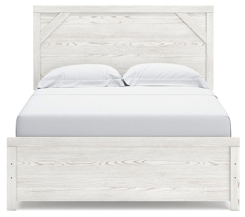 Gerridan Queen Panel Bed with Mirrored Dresser and Nightstand
