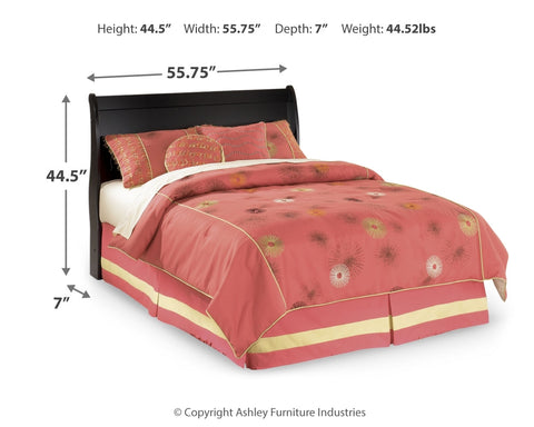 Huey Vineyard Full Sleigh Headboard Bed with Dresser