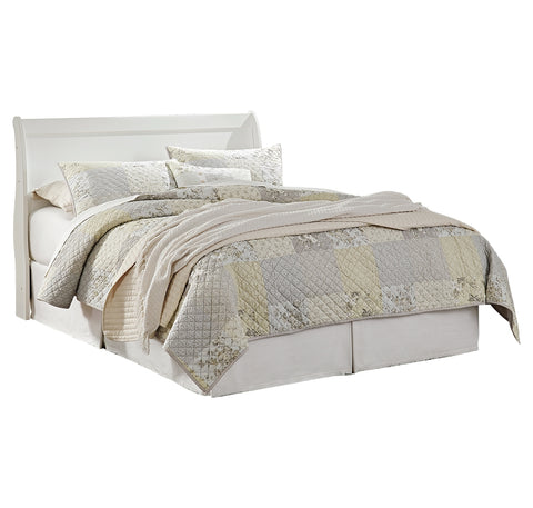 Anarasia Queen Sleigh Headboard Bed with Mirrored Dresser and 2 Nightstands