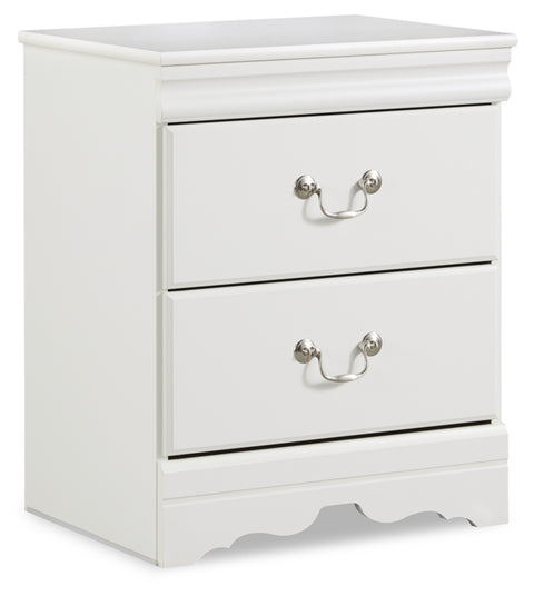 Anarasia Full Sleigh Headboard Bed with Mirrored Dresser and 2 Nightstands