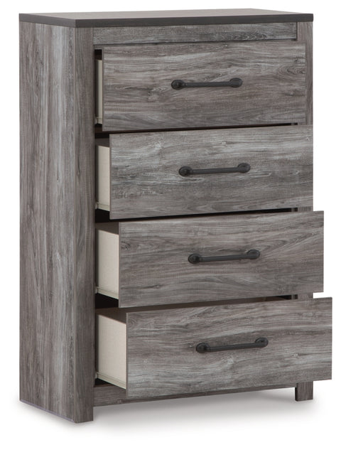 Bronyan Queen Panel Bed with Mirrored Dresser and 2 Nightstands