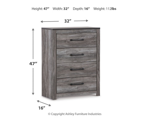 Bronyan King Panel Bed with Mirrored Dresser, Chest and Nightstand