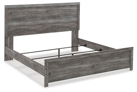 Bronyan King Panel Bed with Mirrored Dresser, Chest and 2 Nightstands