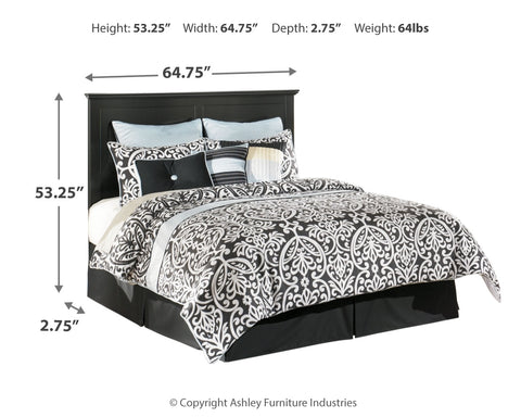 Maribel Queen/Full Panel Headboard Bed with Mirrored Dresser, Chest and Nightstand