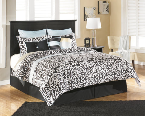 Maribel Queen/Full Panel Headboard Bed with Mirrored Dresser, Chest and Nightstand