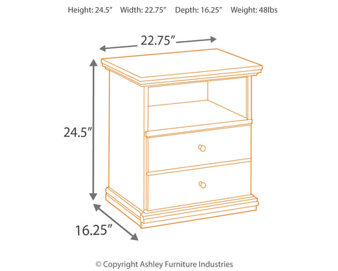 Maribel King/California King Panel Headboard Bed with Mirrored Dresser, Chest and Nightstand