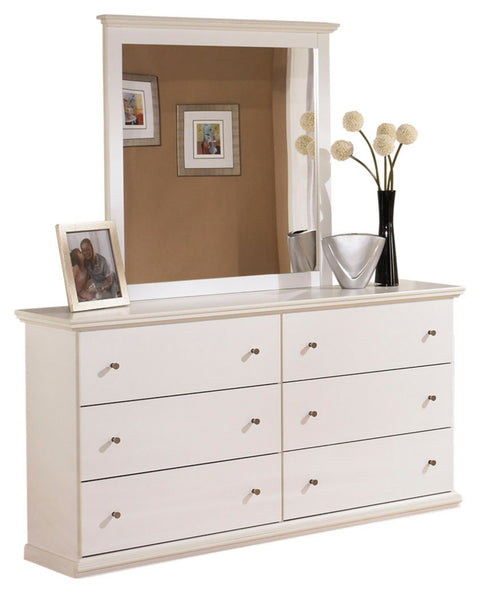 Bostwick Shoals Twin Panel Headboard Bed with Mirrored Dresser and Chest