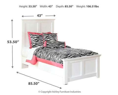 Bostwick Shoals Twin Panel Bed with Mirrored Dresser, Chest and Nightstand