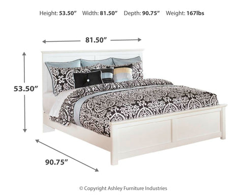 Bostwick Shoals King Panel Bed with Mirrored Dresser