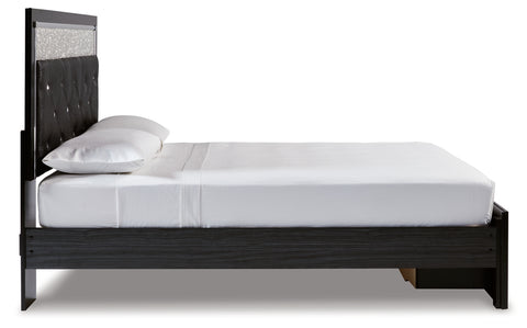 Kaydell Queen Upholstered Panel Storage Platform Bed with Mirrored Dresser, Chest and Nightstand