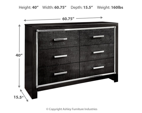 Kaydell Queen Upholstered Panel Headboard with Dresser