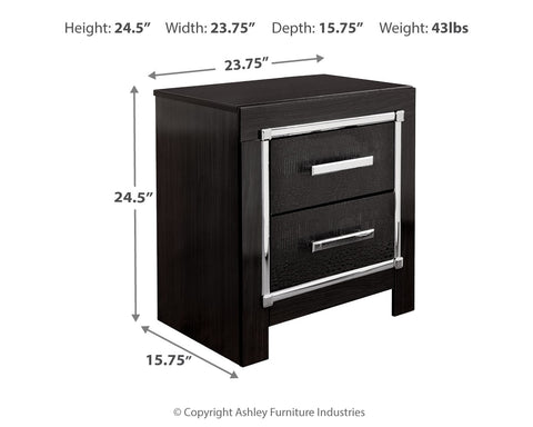 Kaydell Queen Upholstered Panel Headboard with Mirrored Dresser, Chest and 2 Nightstands